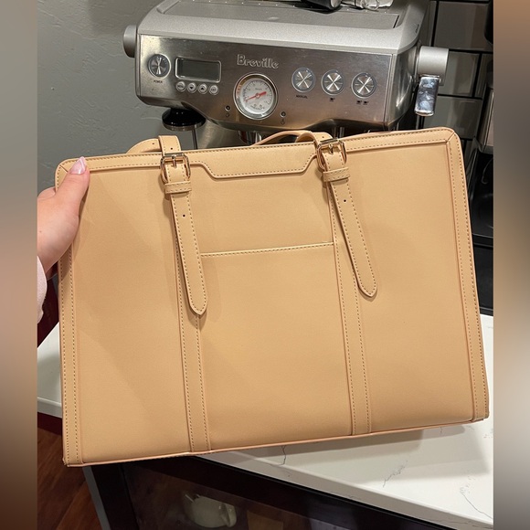 NWOT Lovevook Enamored Tan Laptop Tote Bag - Picture 4 of 10